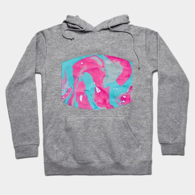 Pink & Blue Marble Swirl Hoodie by KindlyHarlot